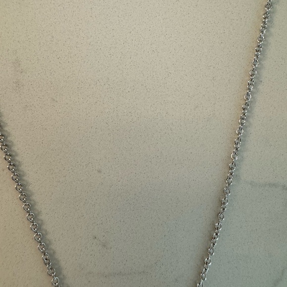 Safire and diamond Effy necklace in 14 karat white gold - Picture 3 of 4